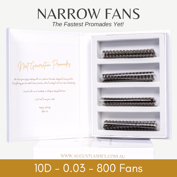 10D 0.03 Narrow Fans - Lashline - 800 Fans