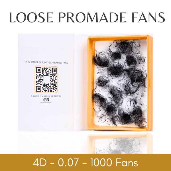 4D 0.07 Loose Promade Fans - 1000 Fans