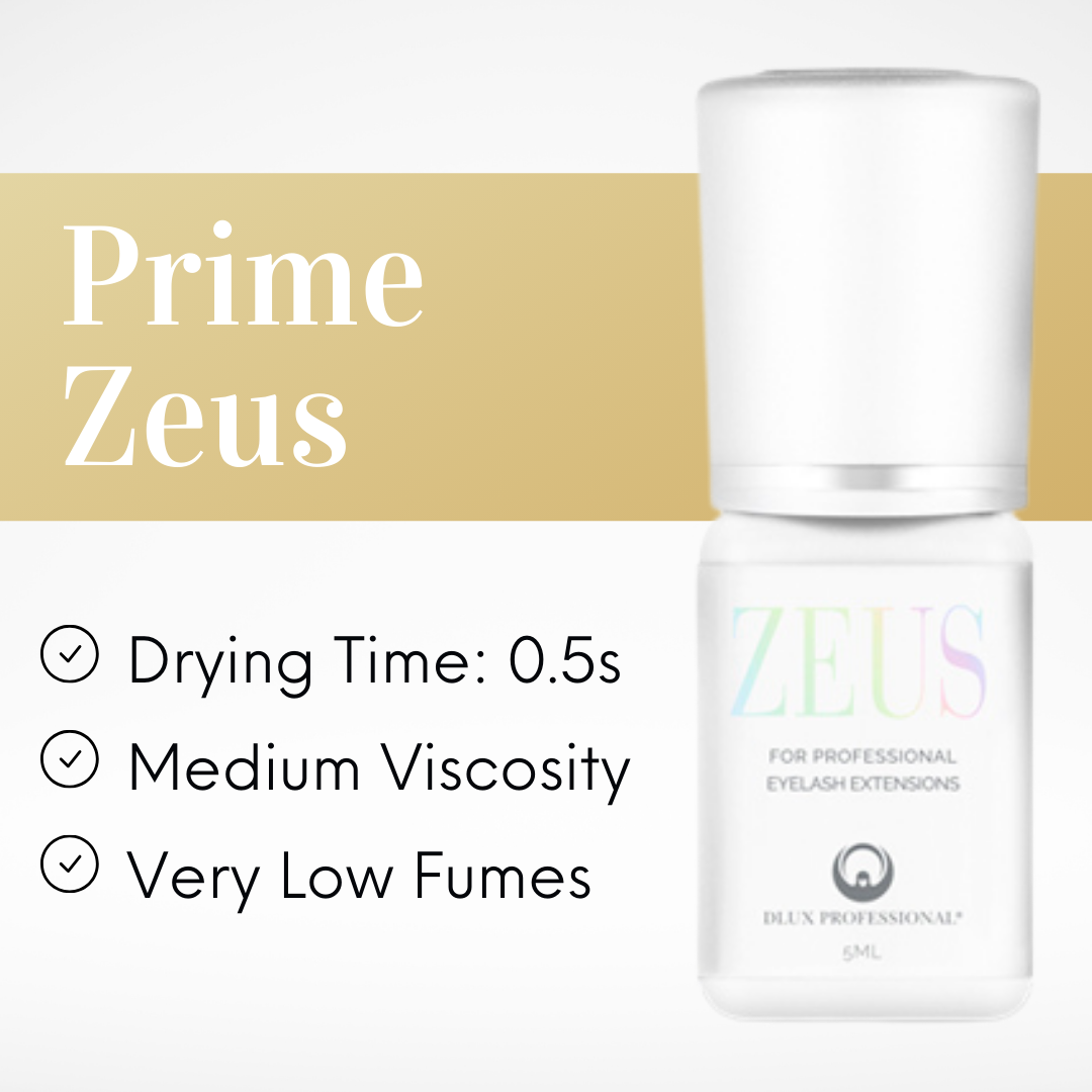 Zeus Prime DLUX Prime Zeus Glue - 0.5s - Eyelash Extension Glue (5mL) – August Lashes