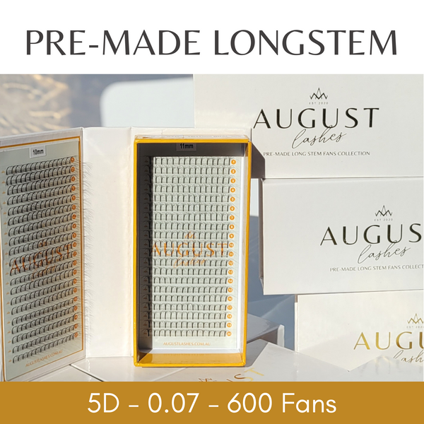 5D 0.07 Long Stem Premade Fans - 600 Fans